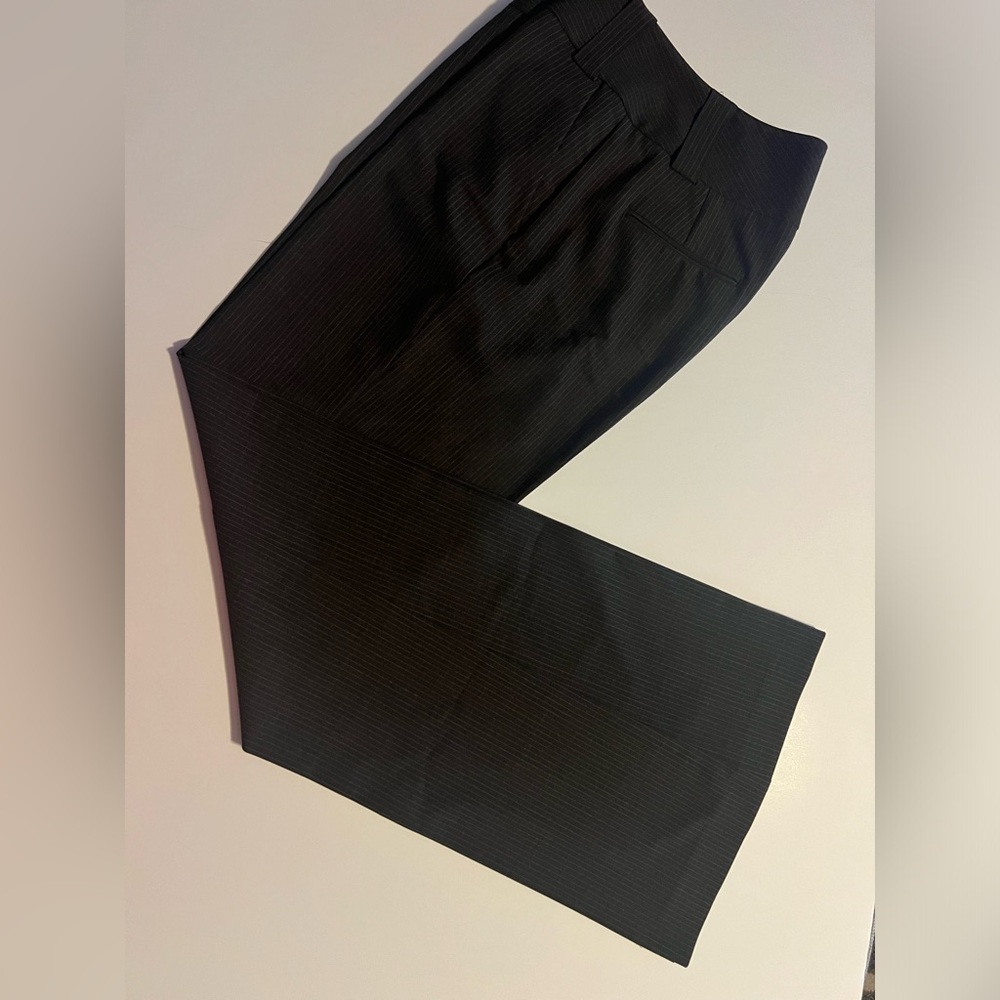 Express Black Pinstripe Dress Trousers